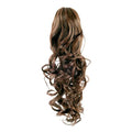Pony tail fibre extensions Curly Light Brown 6# - | Fashiongirl