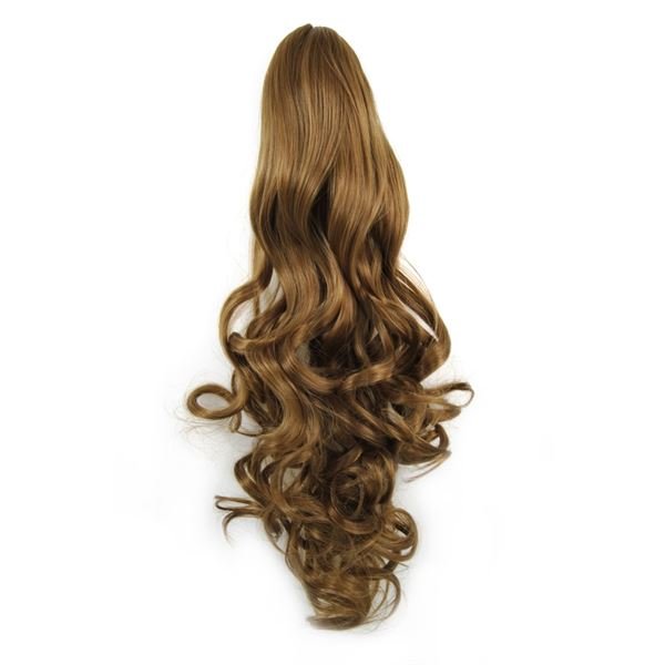 Ponytail Ponytail with hair clip, curly - Light brown #6 - | Fashiongirl