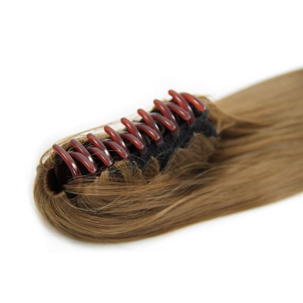 Ponytail Ponytail with hair clip, straight - Light brown #6 - | Fashiongirl