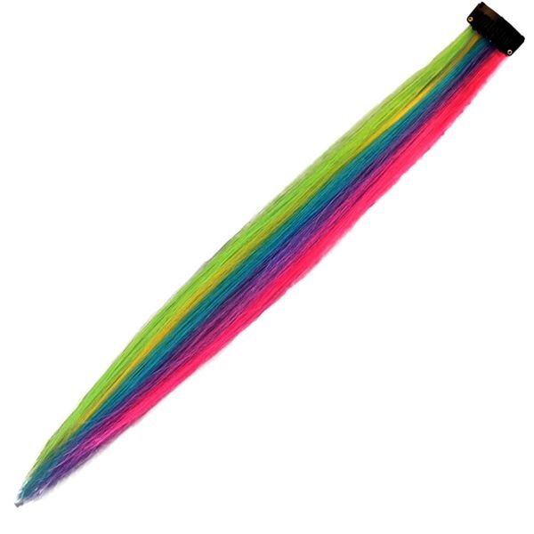 Rainbow, 50 cm - Crazy Colour Clip On - Hair Accessories | Fashiongirl