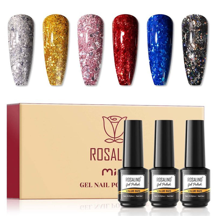 ROSALIND Glitter Gel Polishes / Nail Polish (RAI - JLTC6 - 10) - | Fashiongirl