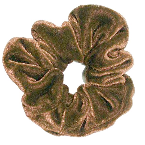 Scrunchie - Velour &amp; elastic - Light brown - Hair Accessories