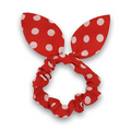 Scrunchie with bow - Red with white dots - Hair Accessories