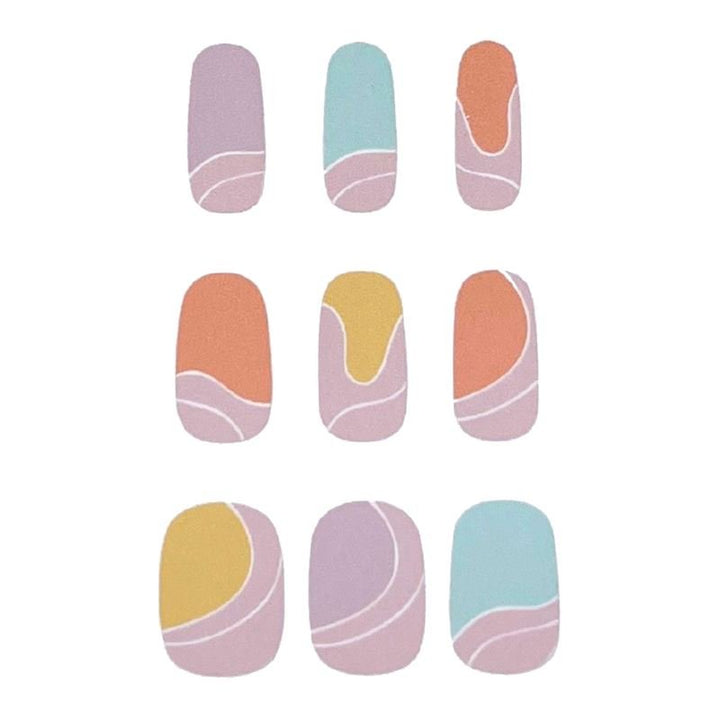 Semi Cured Gel Nail Stickers / Self - adhesive nail polish - Dreamy Pastel (JK - 221) - | Fashiongirl