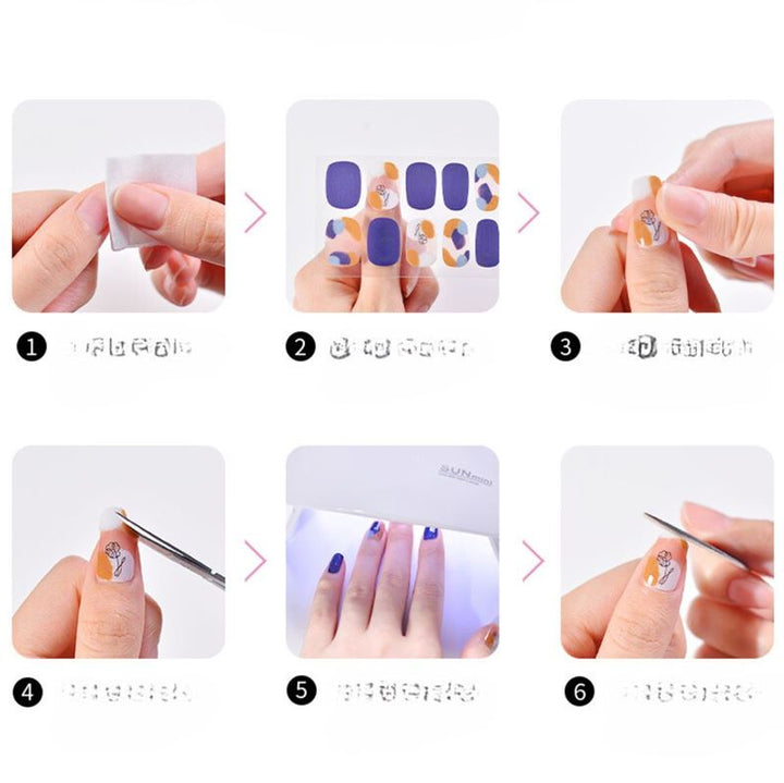 Semi Cured Gel Nail Stickers / Self - adhesive nail polish - Leopard (JK - 227) - | Fashiongirl