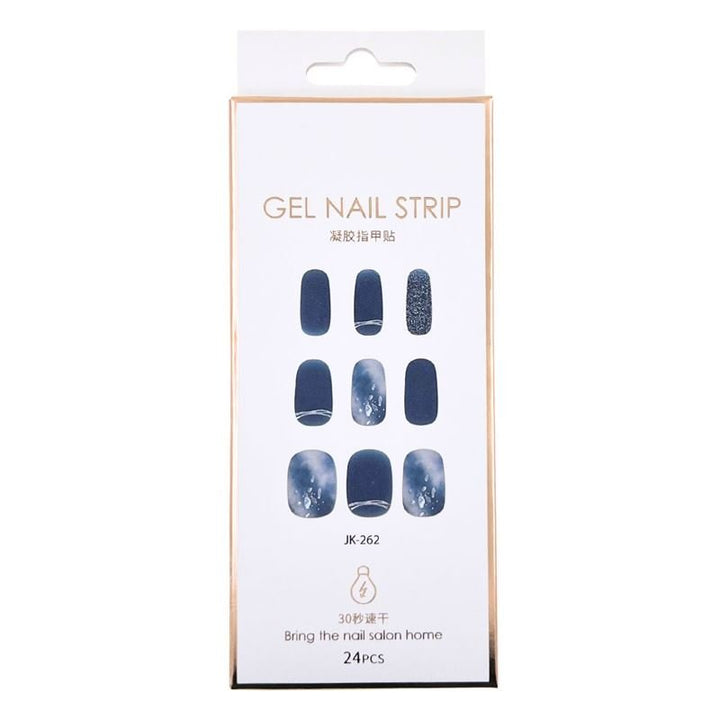 Semi Cured Gel Nail Stickers / Self - adhesive nail polish - Starry Ocean (JK - 262) - | Fashiongirl