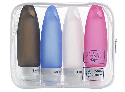 Silicone Travel Bottles - set of reusable tubes (4 x 90ml) - | Fashiongirl