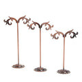 Small jewellery trees for earrings, 3 pcs, bronze - | Fashiongirl