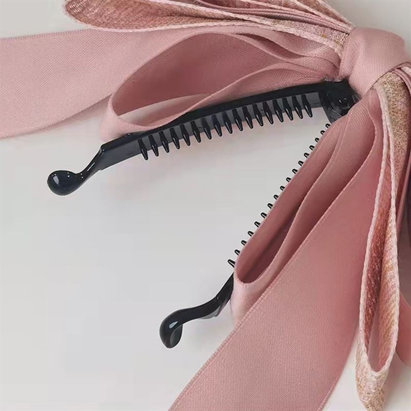 SOHO Aidan Aidan Bow Banana Hair Clip - Pink - Hair Accessories | Fashiongirl