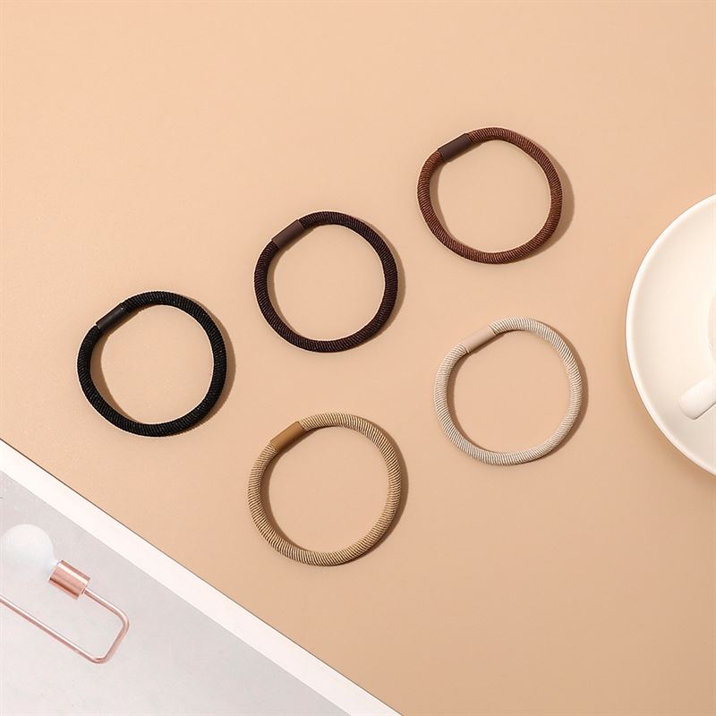 SOHO Amelie Hair elastics - Dark brown - Hair Accessories | Fashiongirl