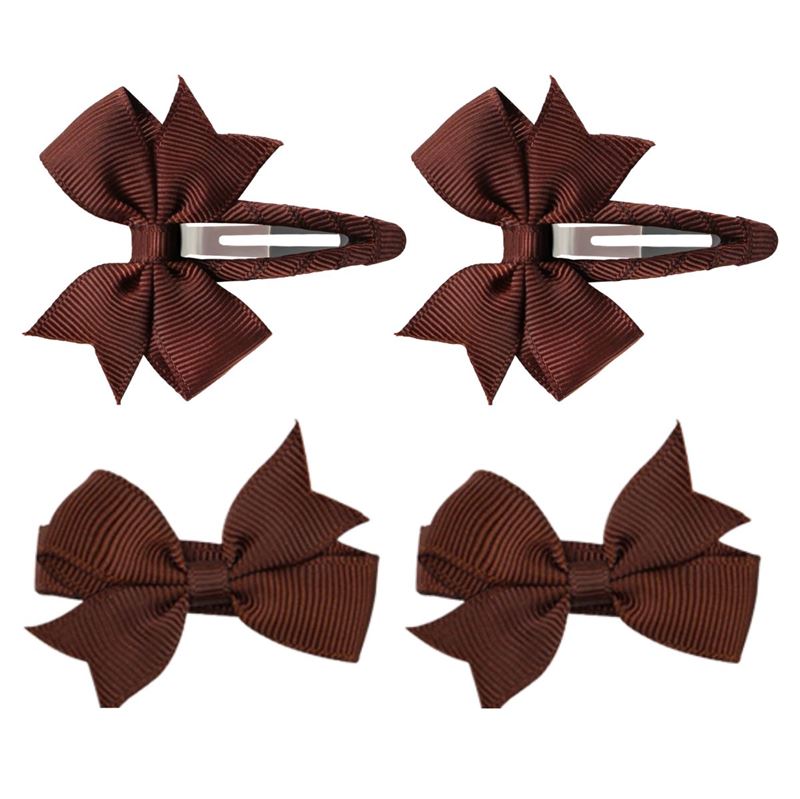 SOHO Ayla Bow Hair clips - Brown - Hair Accessories | Fashiongirl