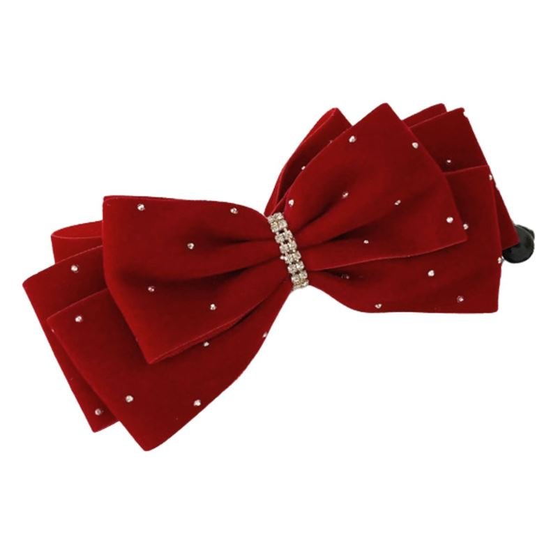 SOHO Cady Bow Banana Hair Clip - Red - Hair Accessories | Fashiongirl