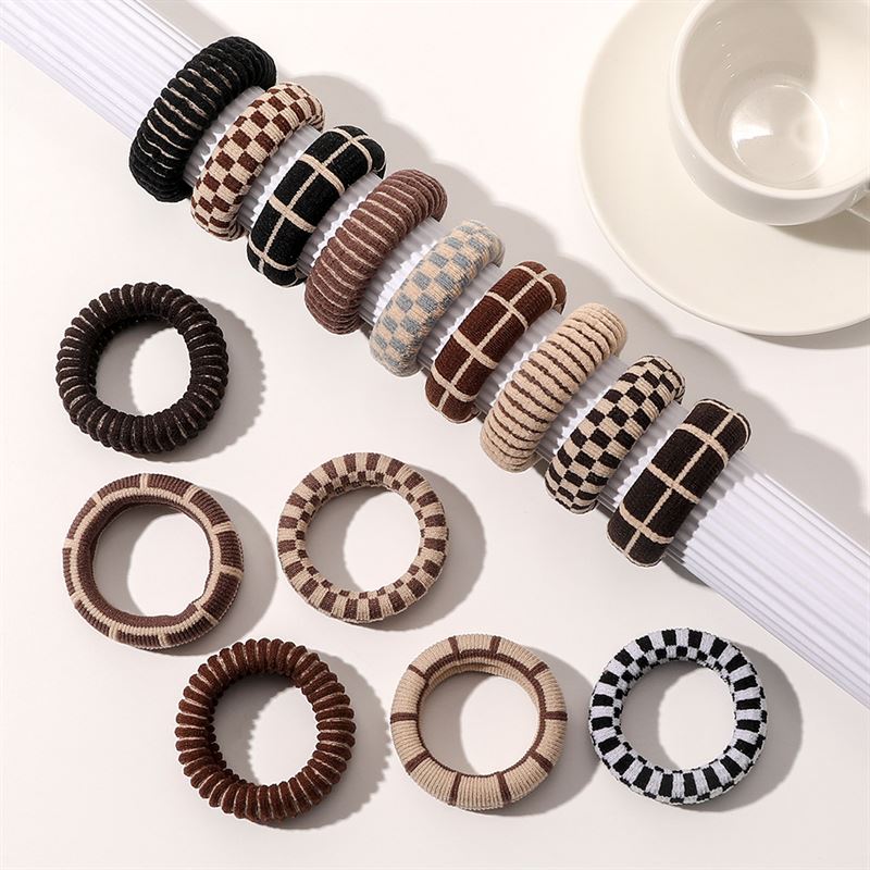 SOHO Check Hair elastics - Hair Accessories | Fashiongirl