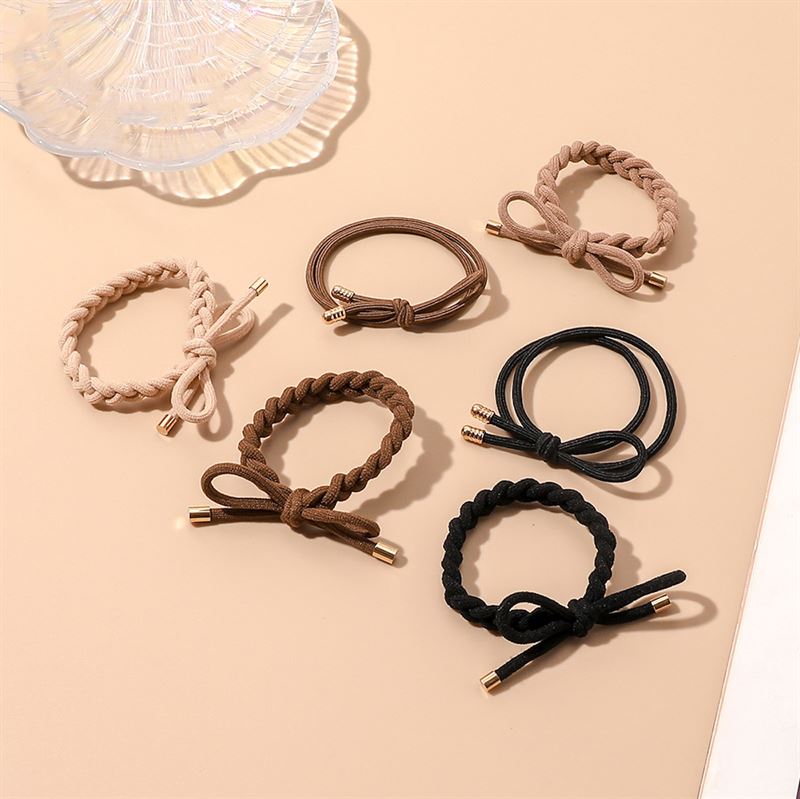 SOHO Cibe Hair elastics - Brown - Hair Accessories | Fashiongirl