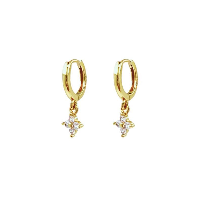 SOHO Diamond Earrings - Gold - | Fashiongirl