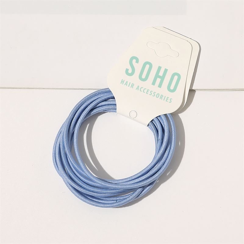 SOHO Ellie Hair Elastic - Blue - Hair Accessories | Fashiongirl