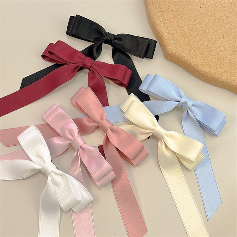 SOHO Emma Bow Hair Clips - White - Hair Accessories | Fashiongirl