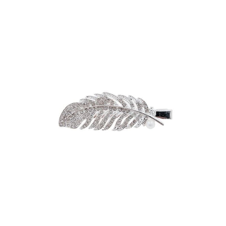 SOHO Feather Hair Clip - Silver - | Fashiongirl