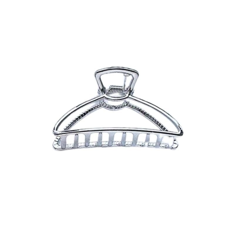 SOHO Feeny Extra Small Metal Hair Claw - Silver - Hair Accessories