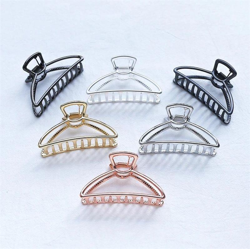 SOHO Feeny Extra Small Metal Hair Claw - Silver - Hair Accessories