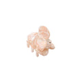 The SOHO Hara Mini Hair Claw in Cloud Pink from SOHO is a small, glossy, elephant-shaped hair accessory resembling a figurine, displayed on a white background.