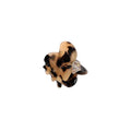 The SOHO Hara Mini Hair Claw in Light Tortoise features a secure grip and clear spring hinge in a flower shape, shown on a white background.
