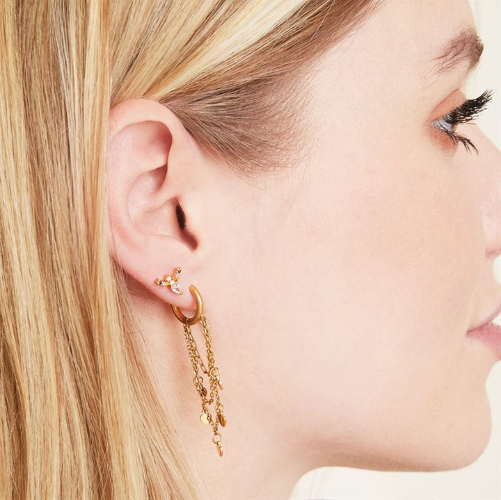 SOHO Heart Hoop Earrings - Gold - | Fashiongirl