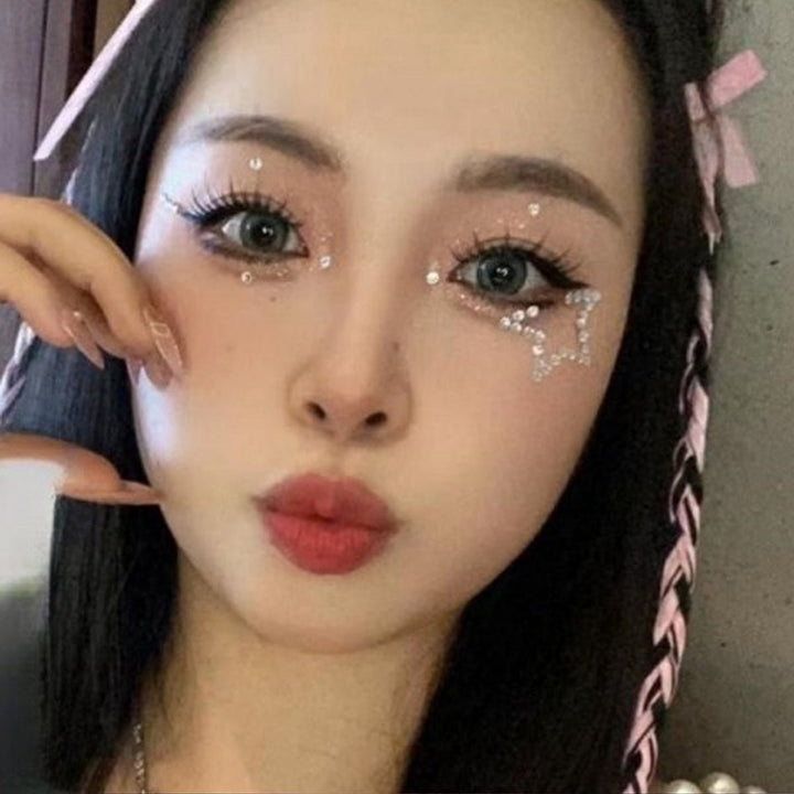 SOHO Hearts &amp; Stars Adhesive Facial Rhinestones for face, makeup, nails, body, crafts - Pink - | Fashiongirl