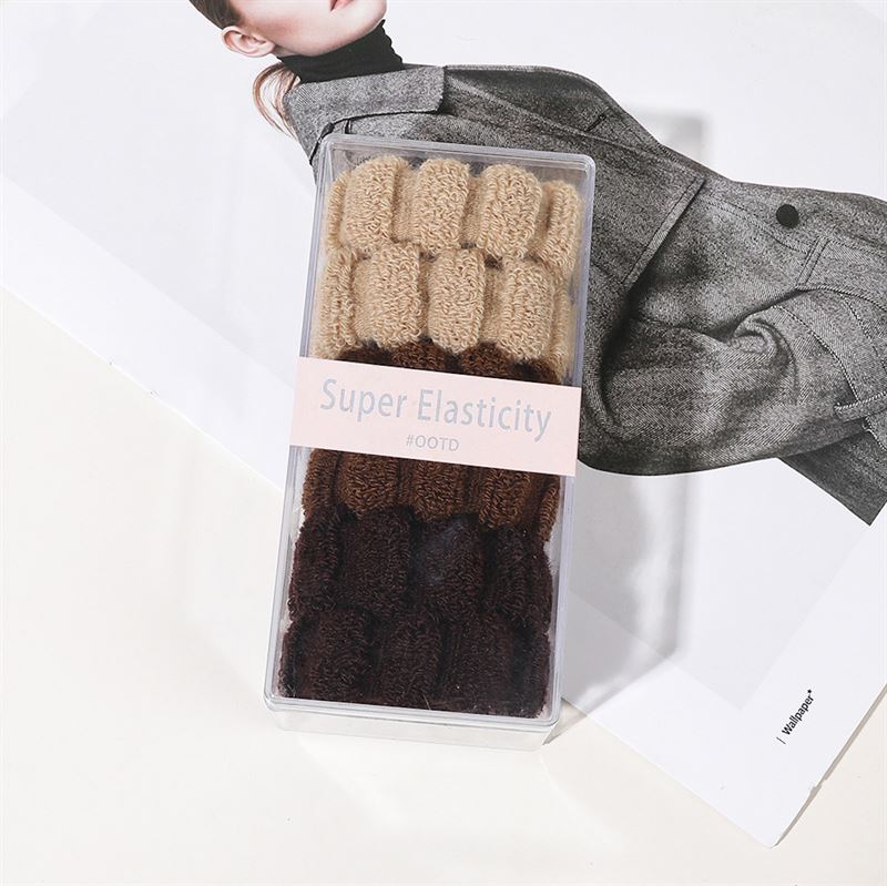 SOHO Hebe Hair elastics - Beige/Brown - Hair Accessories | Fashiongirl