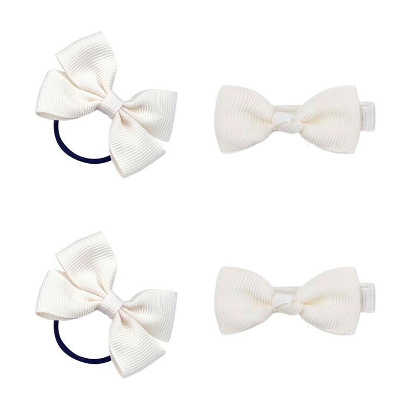 SOHO Kirby Bow Hair elastics and hair clips - Pearl - Hair Accessories | Fashiongirl