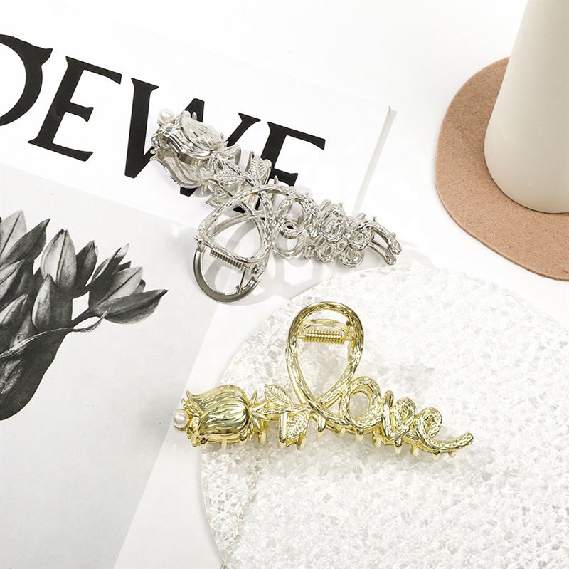 SOHO Love Metal Hair Claw - Gold - Hair Accessories