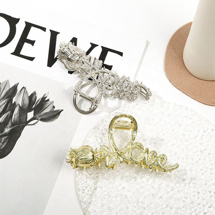 SOHO Love Metal Hair Claw - Gold - Hair Accessories