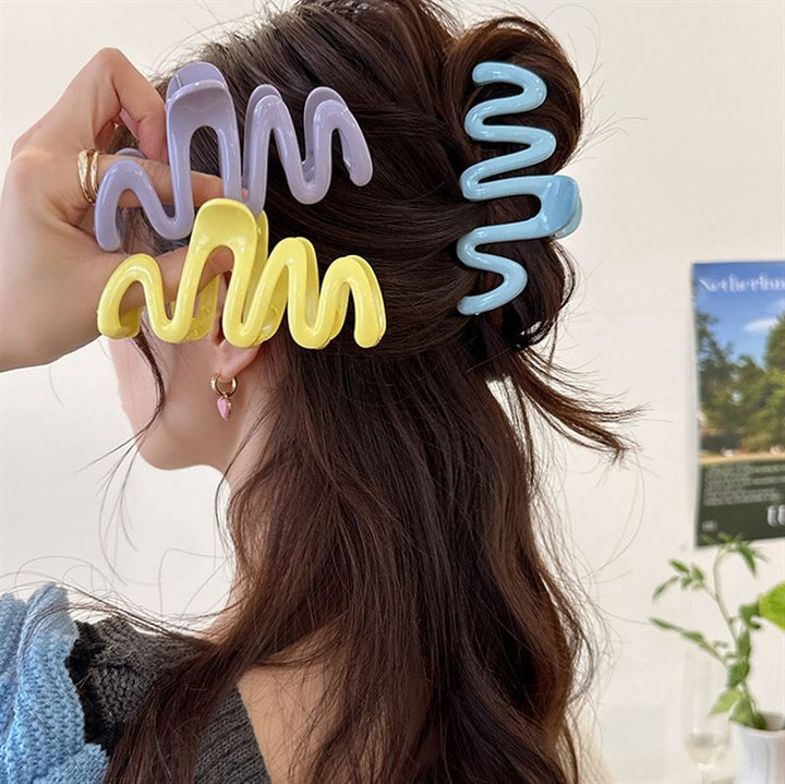 SOHO Malik Hair Claw - Blue - Hair Accessories