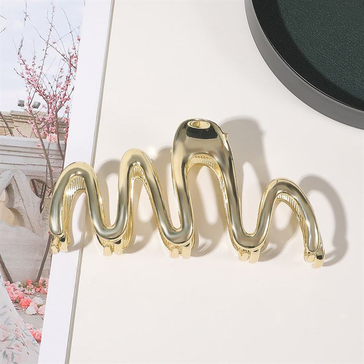 SOHO Malik Metal Hair Claw - Gold - Hair Accessories