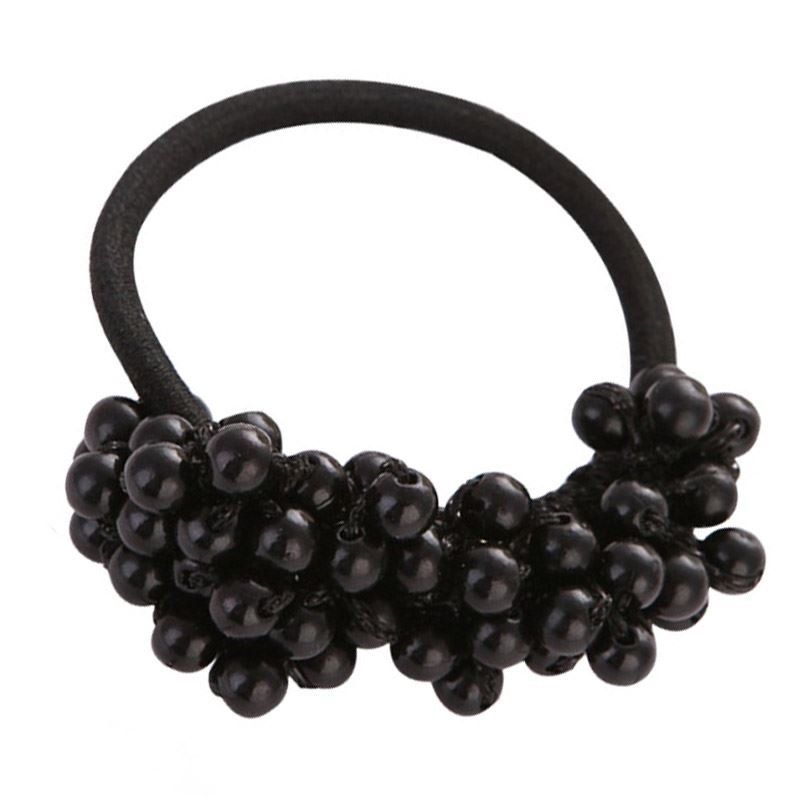 SOHO Mila hair elastic with black beads - No 6278 - Hair Accessories | Fashiongirl