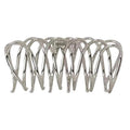 SOHO Olive Metal Hair Claw - Silver - Hair Accessories