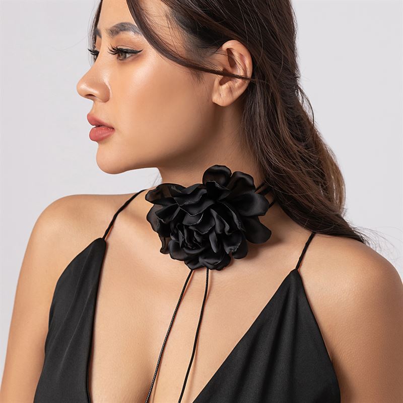 SOHO Pink Choker Necklace - Black - | Fashiongirl