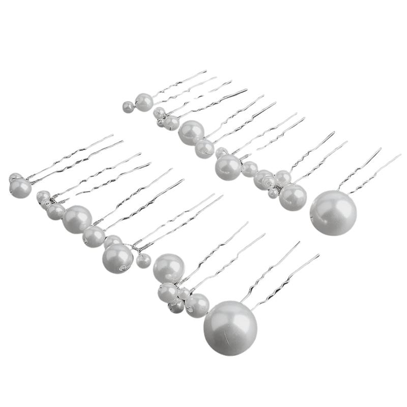 SOHO Reidin Pearl Hairpins - 12 pcs - Hair Accessories | Fashiongirl