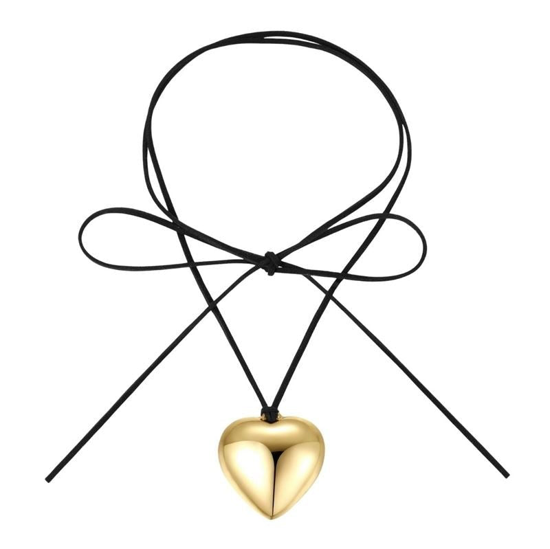 SOHO Reva Heart Choker Necklace - Gold - | Fashiongirl
