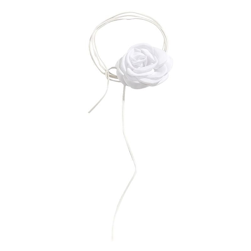 SOHO Rose Choker Necklace - White - | Fashiongirl