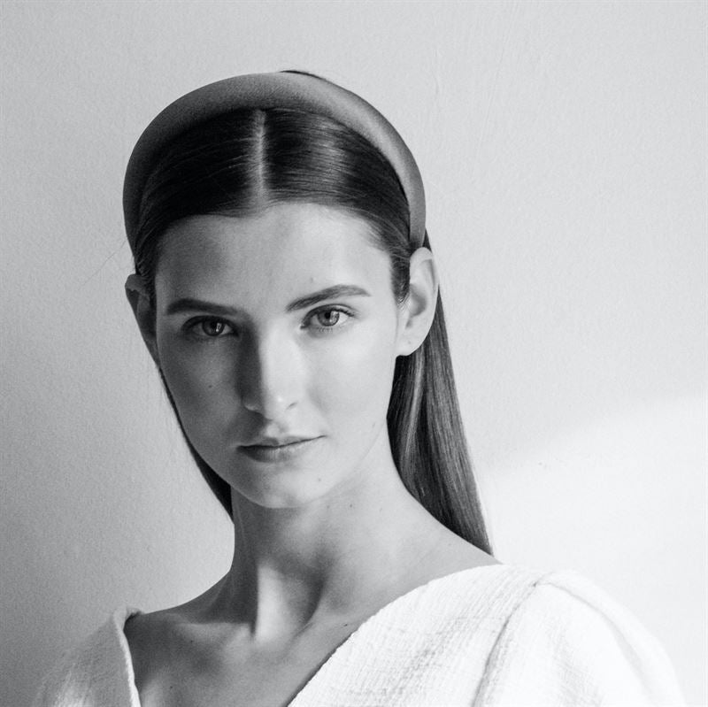 SOHO Satin Headband - Beige - Hair Accessories