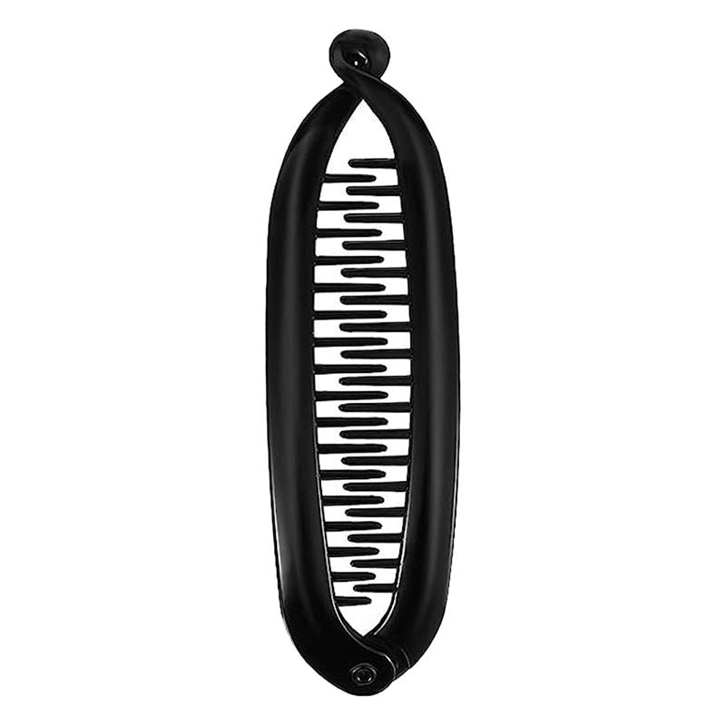 SOHO Slim Banana Hair Clip - Black - | Fashiongirl