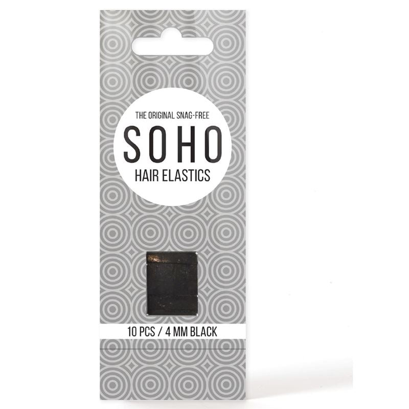 SOHO Snag - Free Hair elastics, black - 10 pcs - Hair Accessories | Fashiongirl
