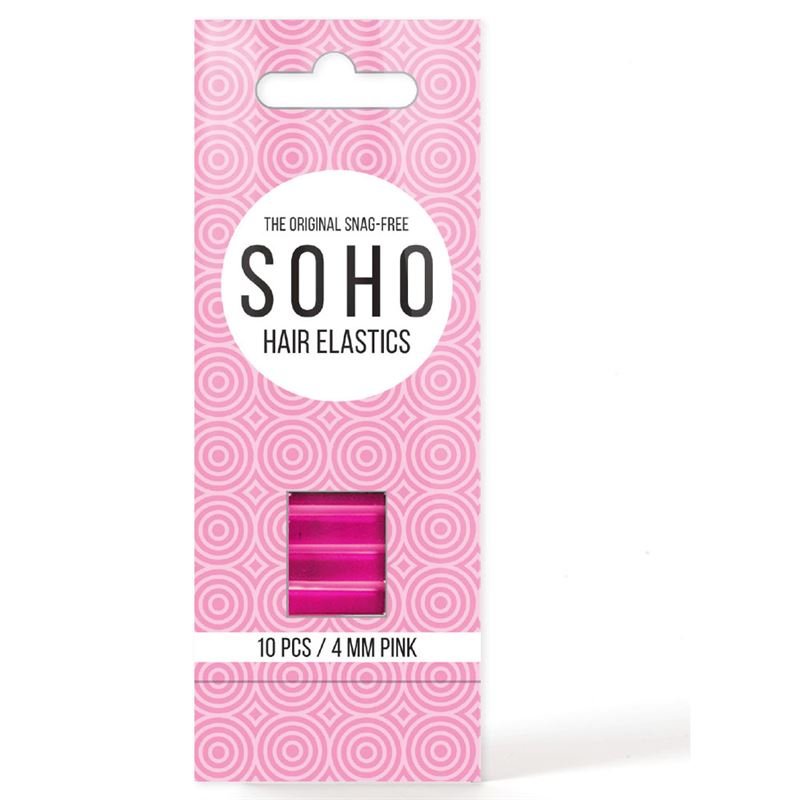 SOHO Snag - Free Hair elastics, pink - 10 pcs - Hair Accessories | Fashiongirl