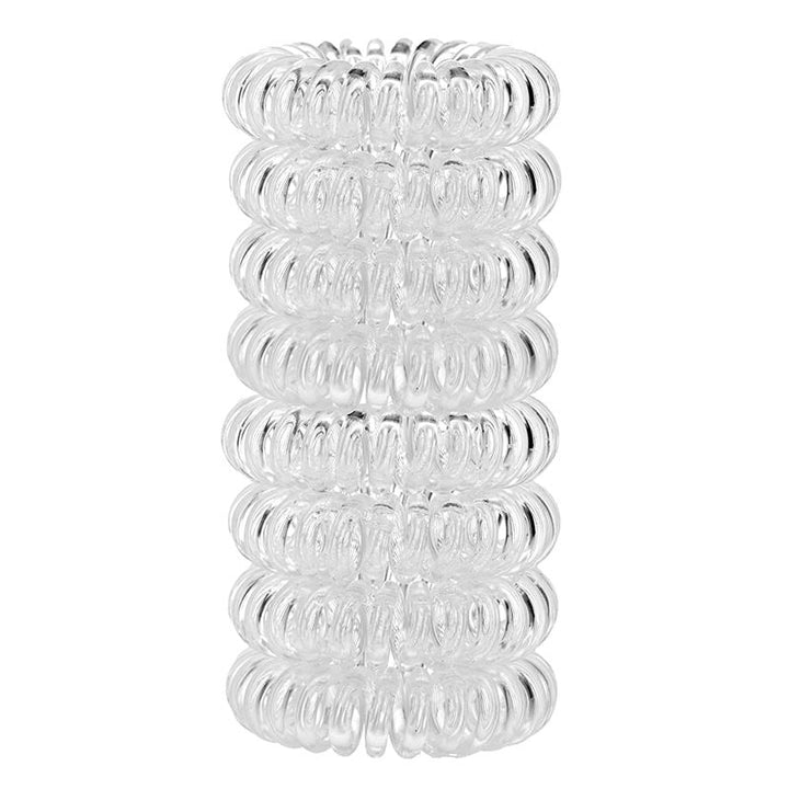 SOHO Spiral Hair elastics, Crystal Clear - 8 pcs. - Hair Accessories | Fashiongirl