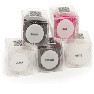 SOHO Spiral Hair elastics - Pink (3 pcs) - Hair Accessories | Fashiongirl