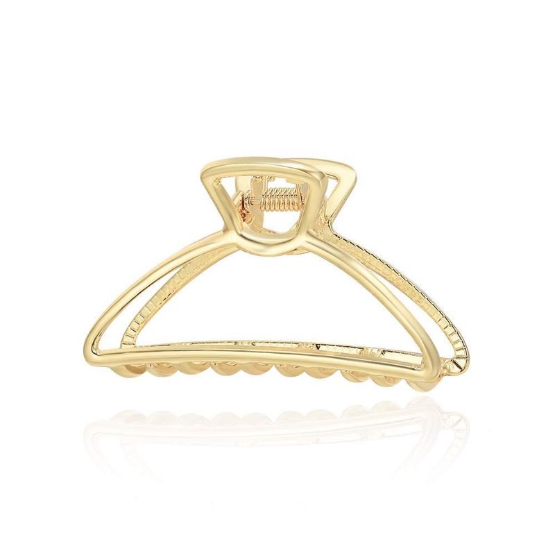 SOHO Tori Small Metal Hair Claw - Gold - Hair Accessories