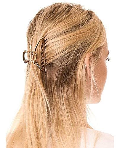 SOHO Tori Small Metal Hair Claw - Gold - Hair Accessories