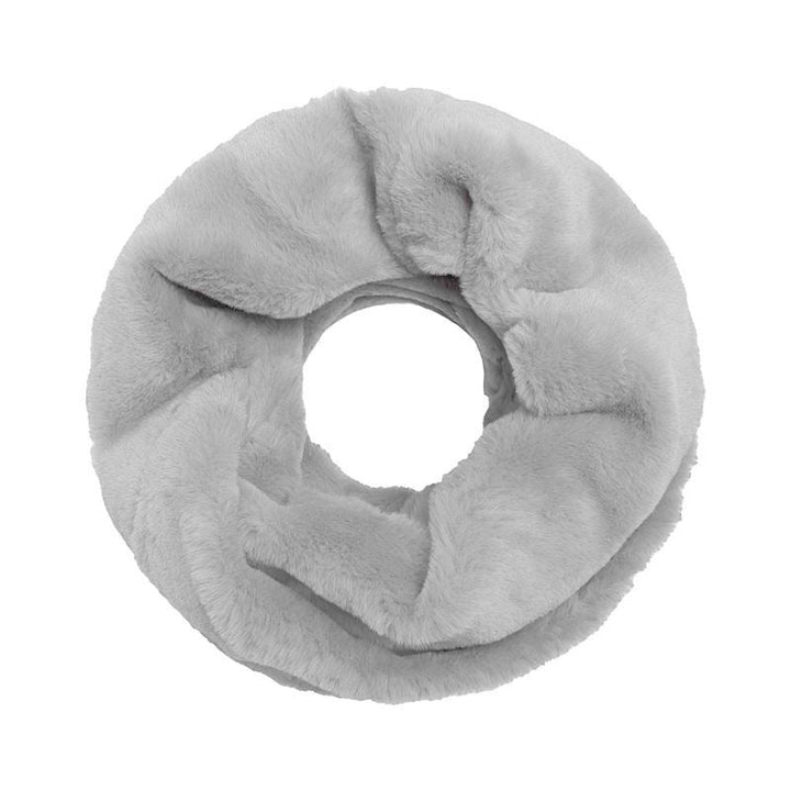SOHO Tube Scarf with Fur - Grey - | Fashiongirl