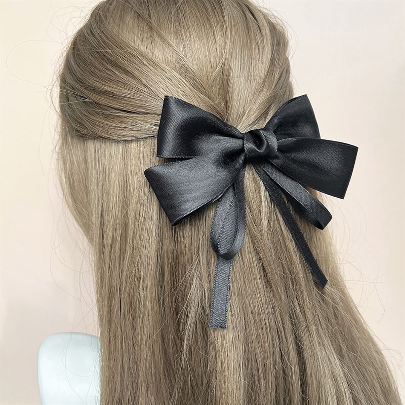 SOHO Vanessa Bow Hair clips - Black - Hair Accessories | Fashiongirl
